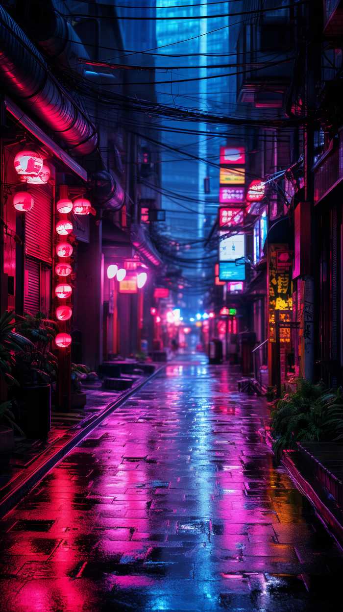 Paisaje urbano cyberpunk